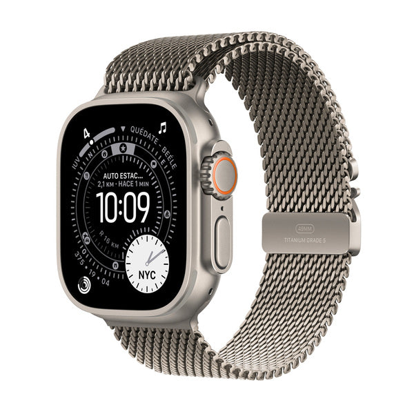 Reacondicionado Apple Watch Ultra 3 GPS + Cellular 49mm titanio natural banda Natural Titanium Milanese Loop Small