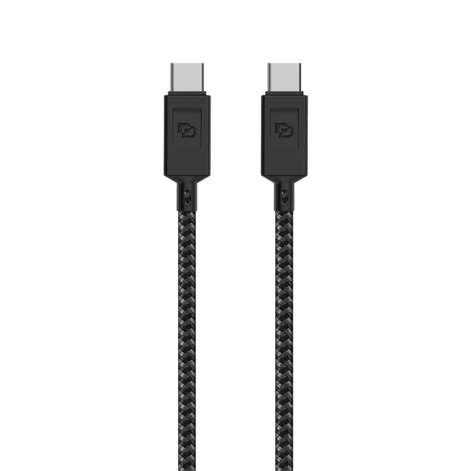 Cable USB-C a USB-C, USB 3.2, 1.5 Mt Rugged Dusted negro