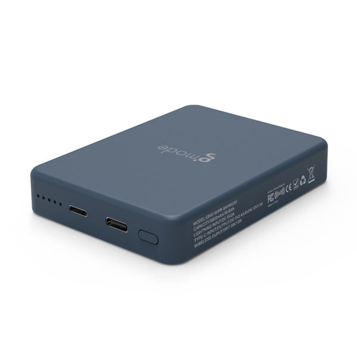 Bateria externa inalámbrica tipo MagSafe PB 8.000 mAh PD 10W Gmode azul