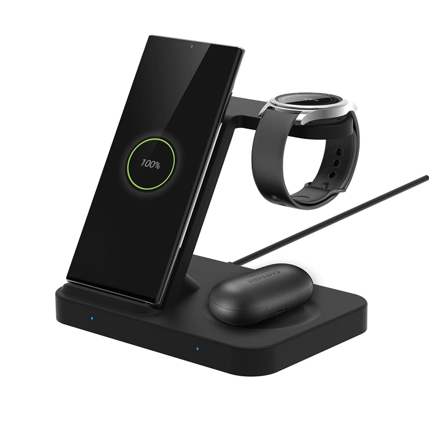 Base de carga inalámbrica Triple para Smartphone, Smartwatch y Audífonos Dusted negro