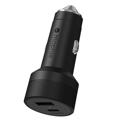 Cargador de auto USB-C/USB-A 42W Mophie negro