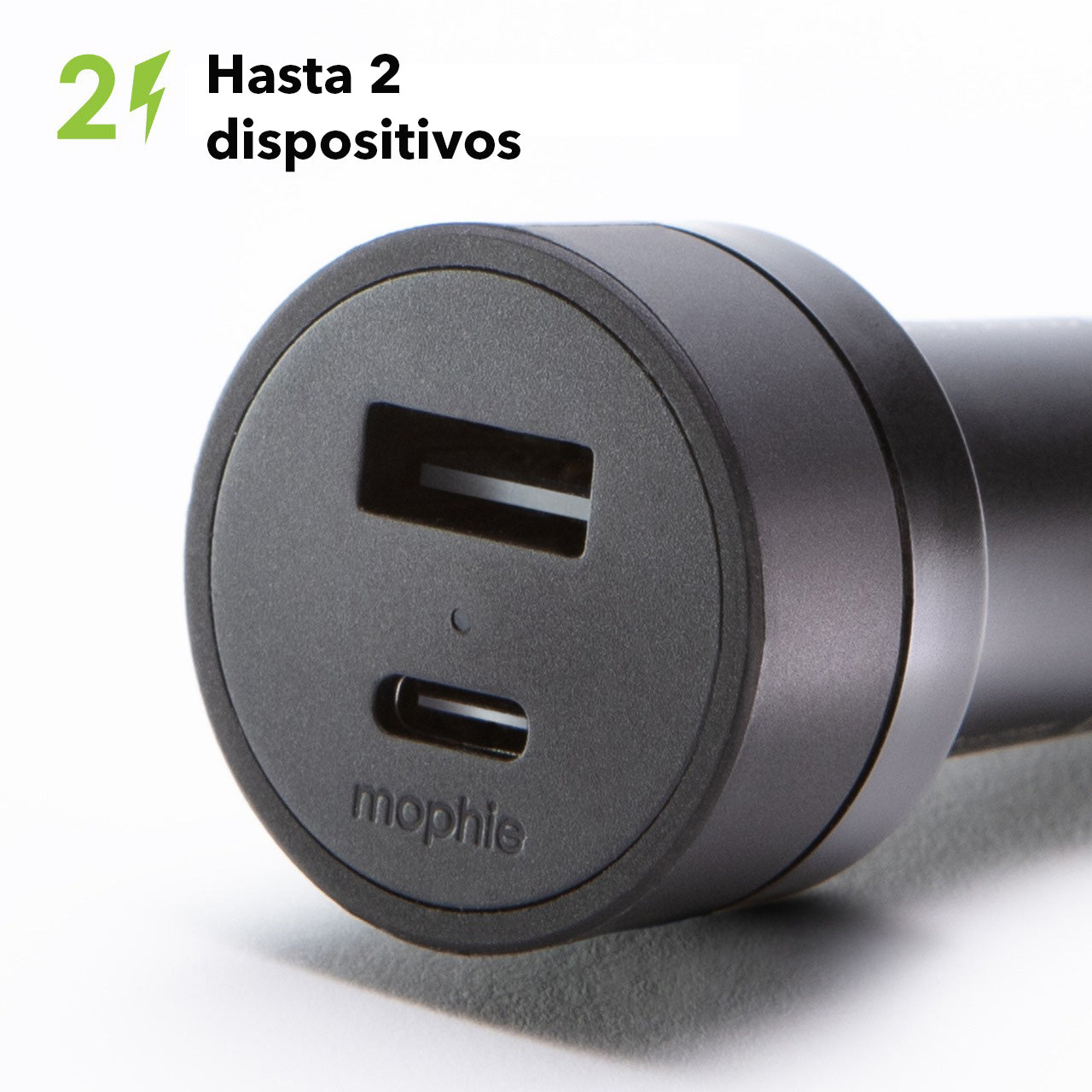 Cargador de auto USB-C/USB-A 42W Mophie negro