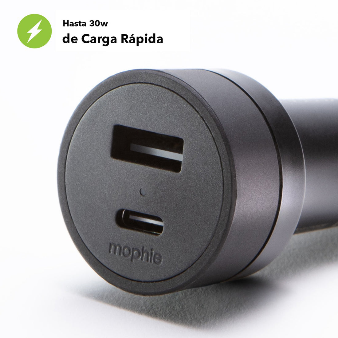Cargador de auto USB-C/USB-A 42W Mophie negro