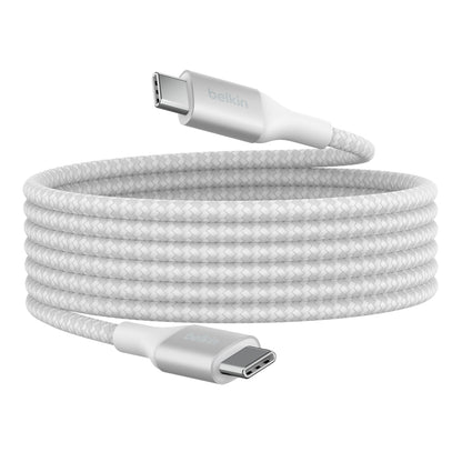 Cable USB-C a USB-C 240W de 2.0 Mt trenzado Belkin blanco