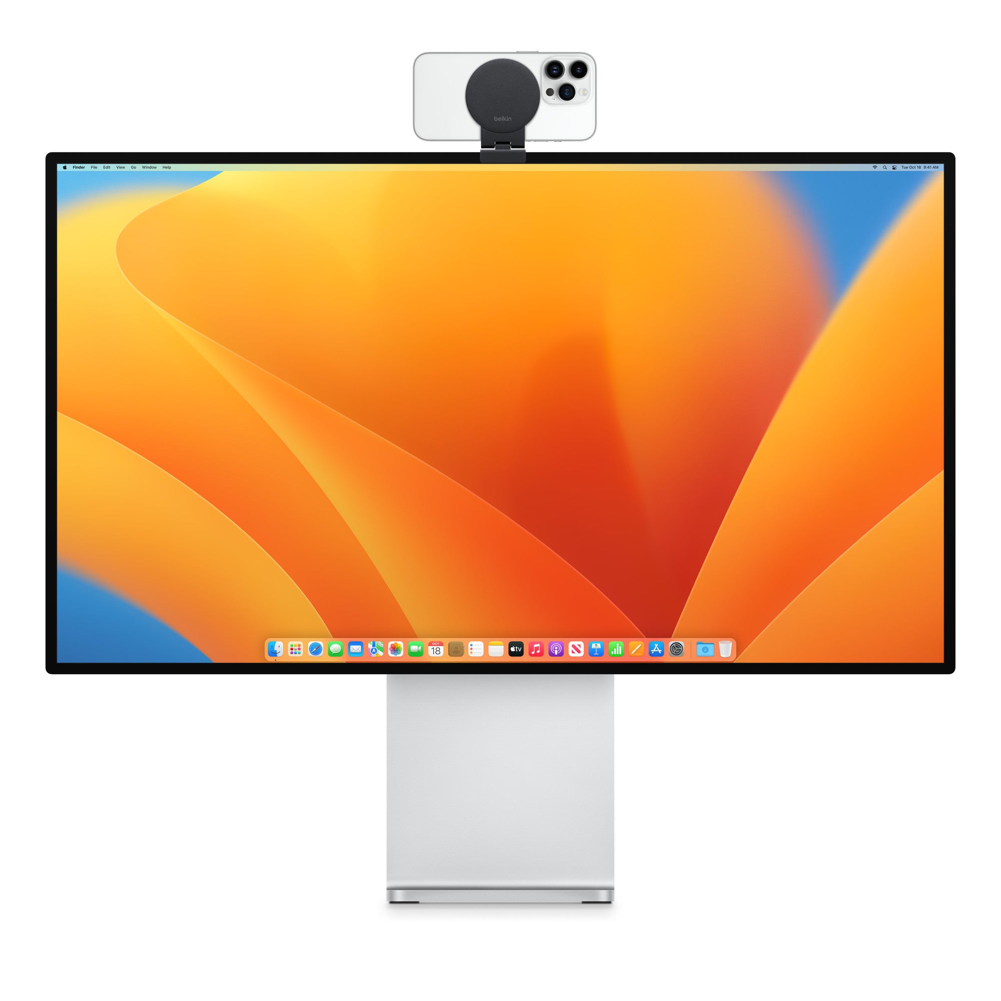 Soporte de iPhone con MagSafe Belkin para monitores y Mac de escritorio
