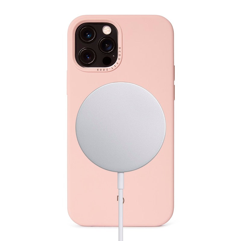 Funda silicona Magsafe para iPhone 12/ 12 Pro Decoded rosada
