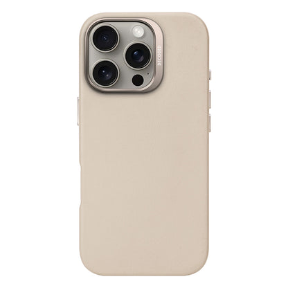 Funda de cuero Decoded para iPhone 16 Pro con MagSafe gris