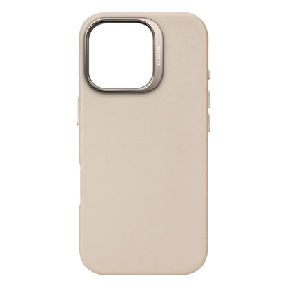 Funda de cuero Decoded para iPhone 16 Pro con MagSafe gris
