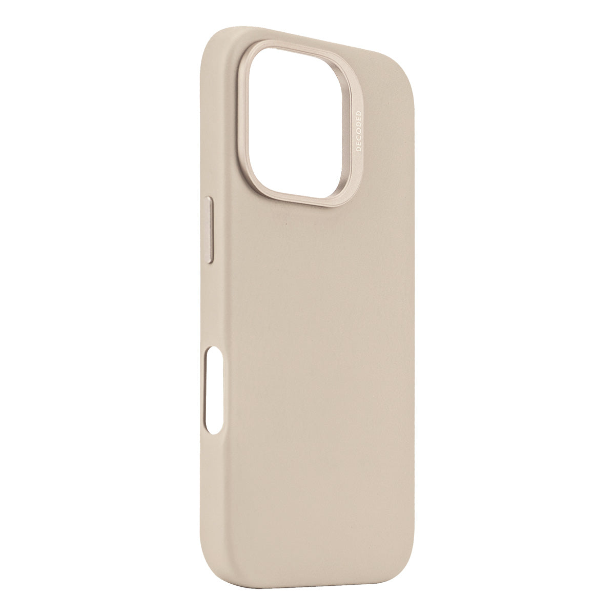 Funda de cuero Decoded para iPhone 16 Pro con MagSafe gris