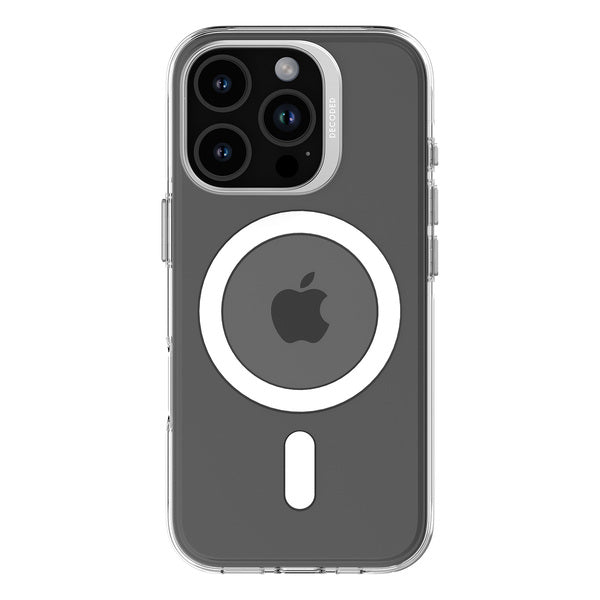 Funda plástico reciclado MagSafe para iPhone 16 Pro Decoded transparente