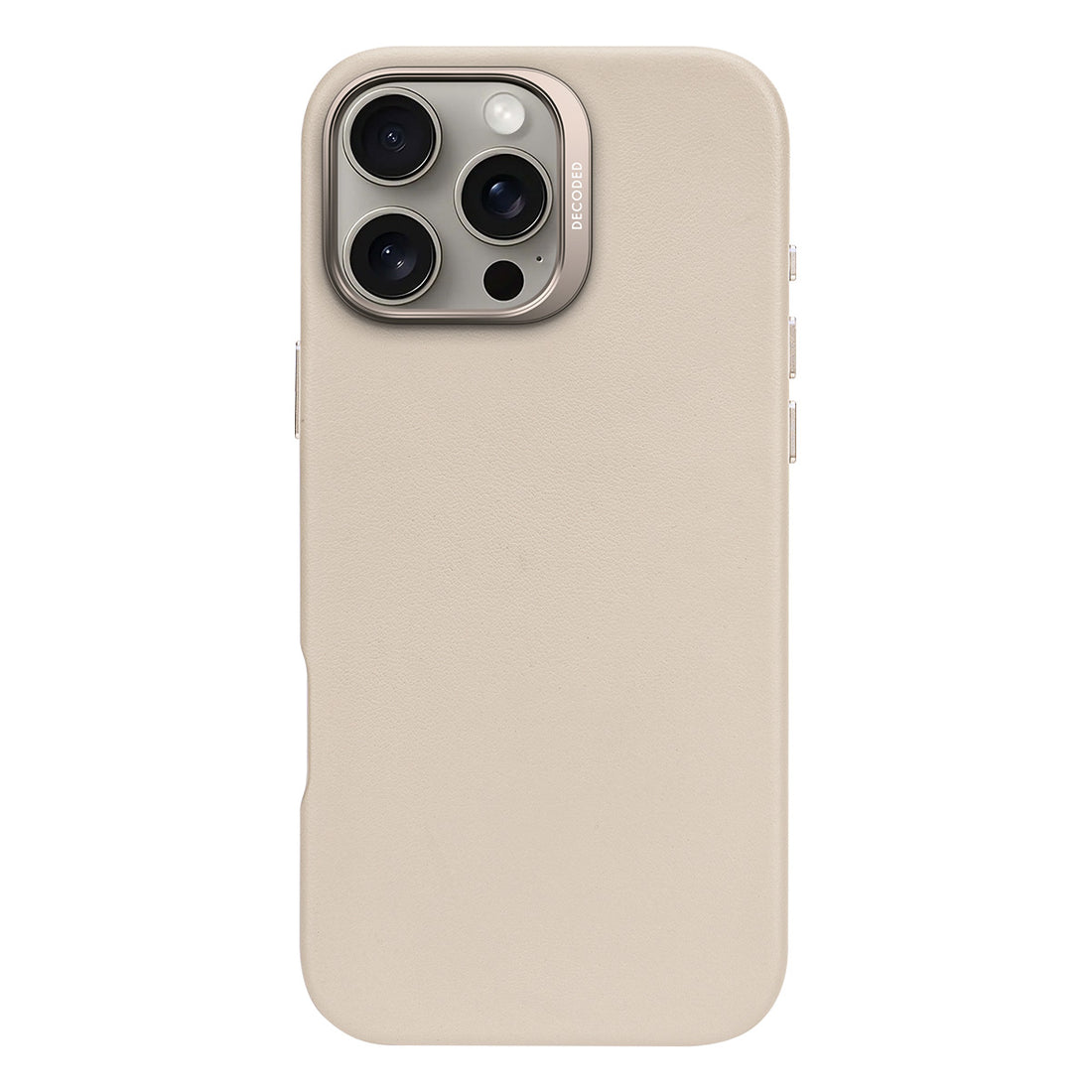 Funda de cuero Decoded para iPhone 16 Pro Max con MagSafe gris