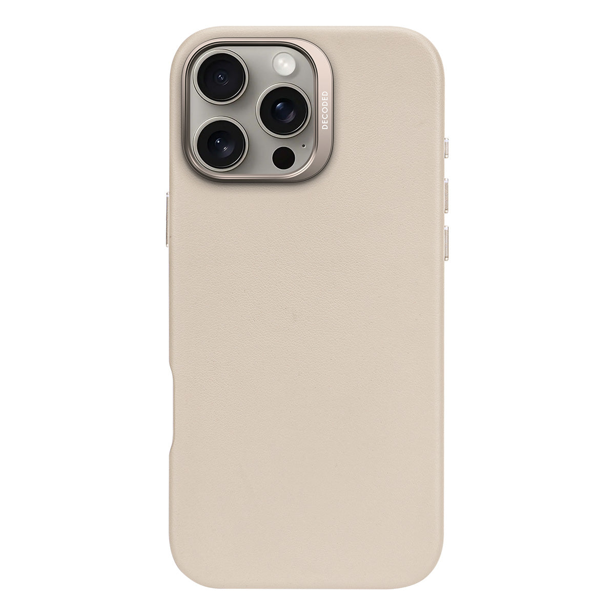 Funda de cuero Decoded para iPhone 16 Pro Max con MagSafe gris