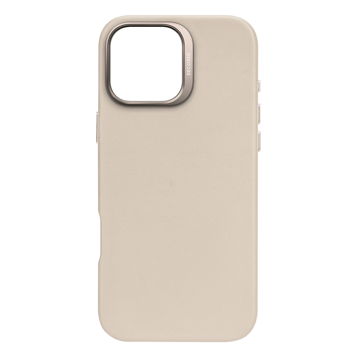 Funda de cuero Decoded para iPhone 16 Pro Max con MagSafe gris