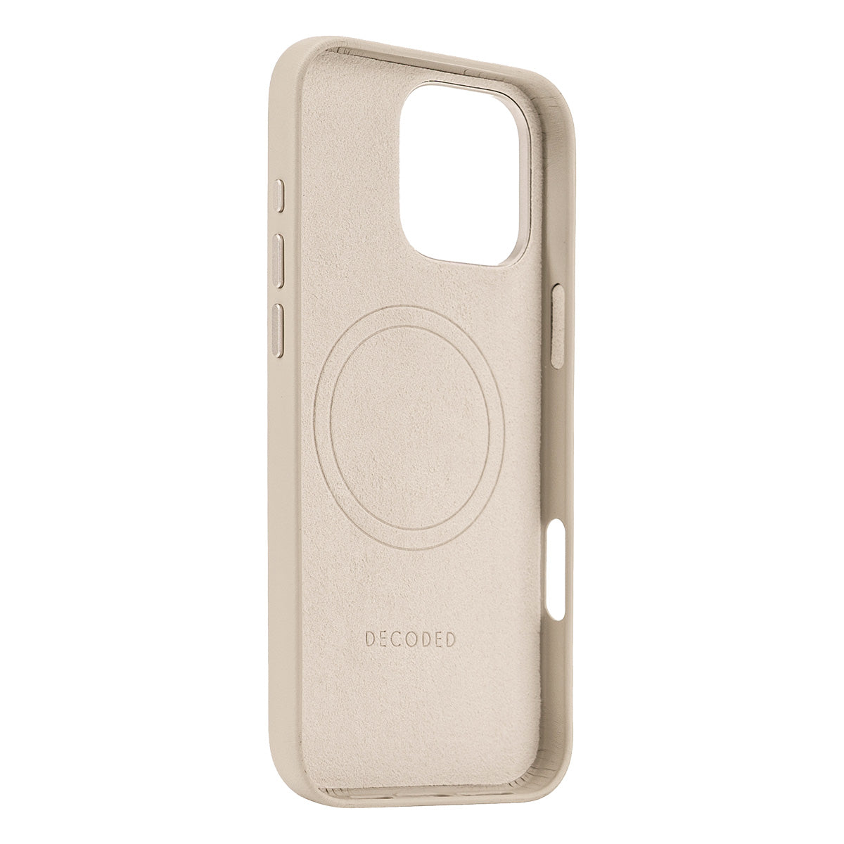 Funda de cuero Decoded para iPhone 16 Pro Max con MagSafe gris