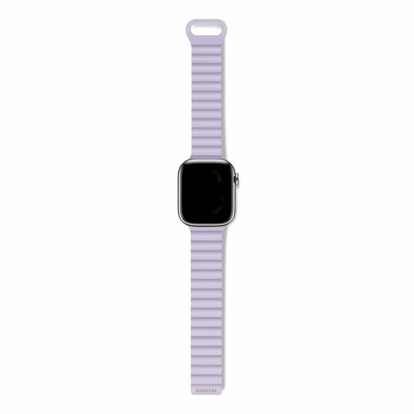 Banda para Apple Watch 44/45 mm de Silicona Tracción Magnética Loop Decoded lavanda