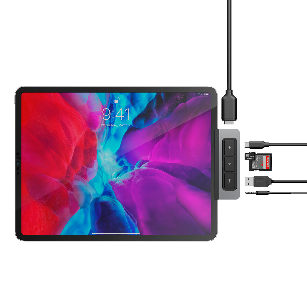 Hub USB-C de 6 puertos para iPad HyperDrive