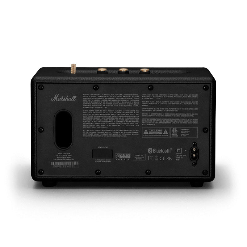 Parlante Bluetooth Marshall Acton III negro - Caja con detalles