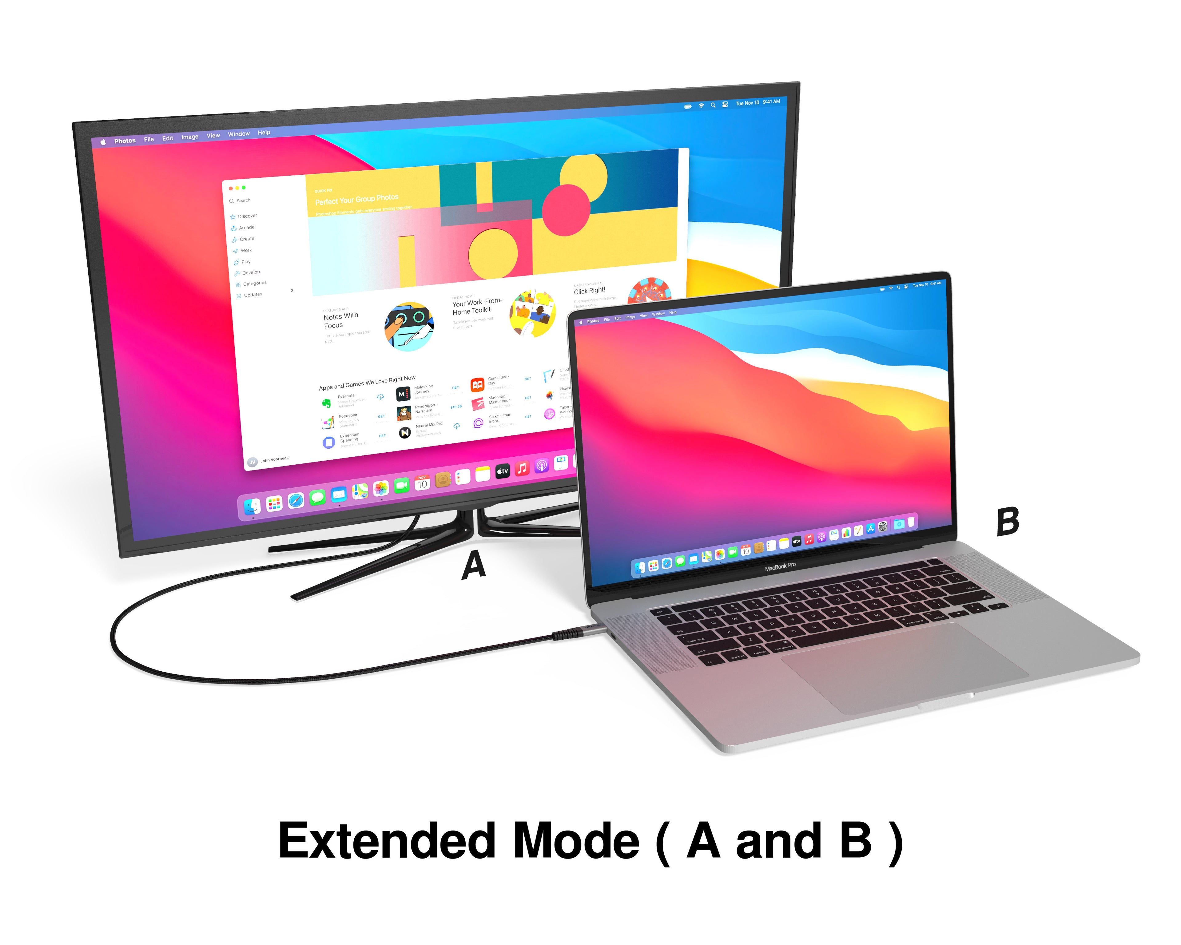 Cable USB-C a HDMI 4K 60Hz 2.2mts