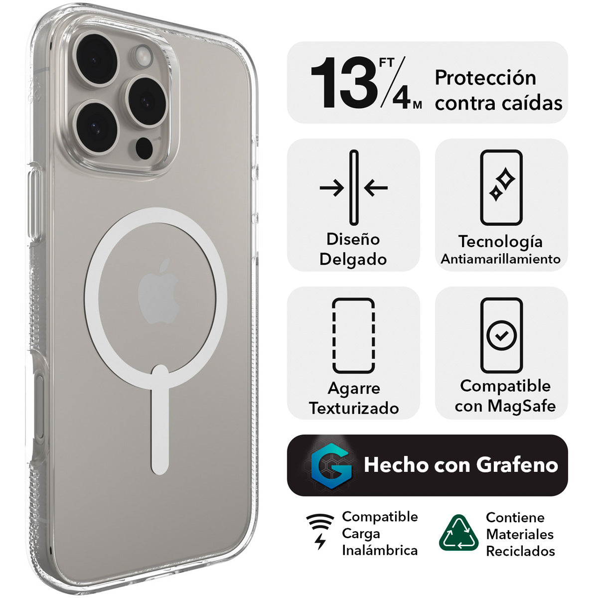 Funda ZAGG Crystal Palace Snap para iPhone 16 Pro con MagSafe