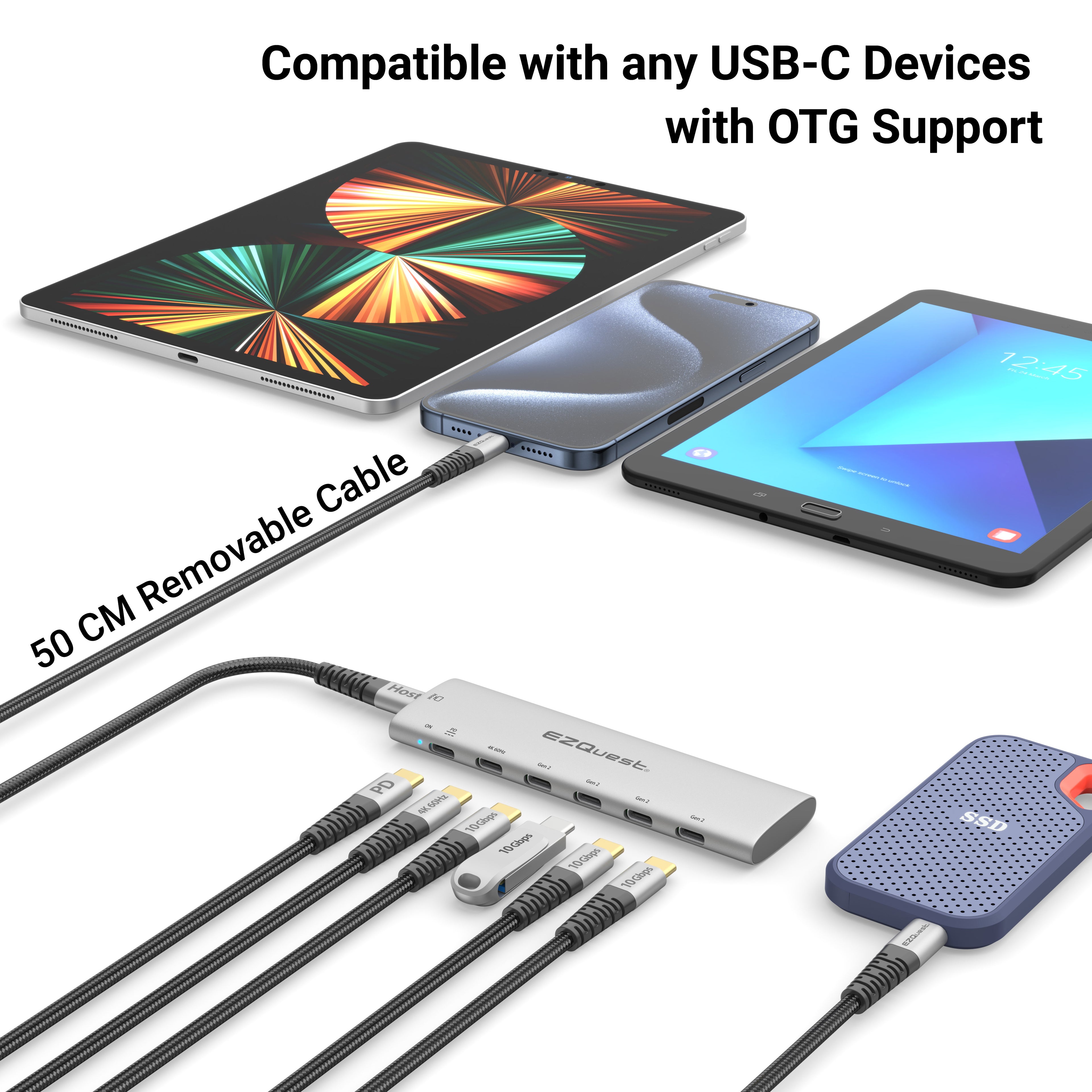 HUB USB-C 6 en 1 EZQuest