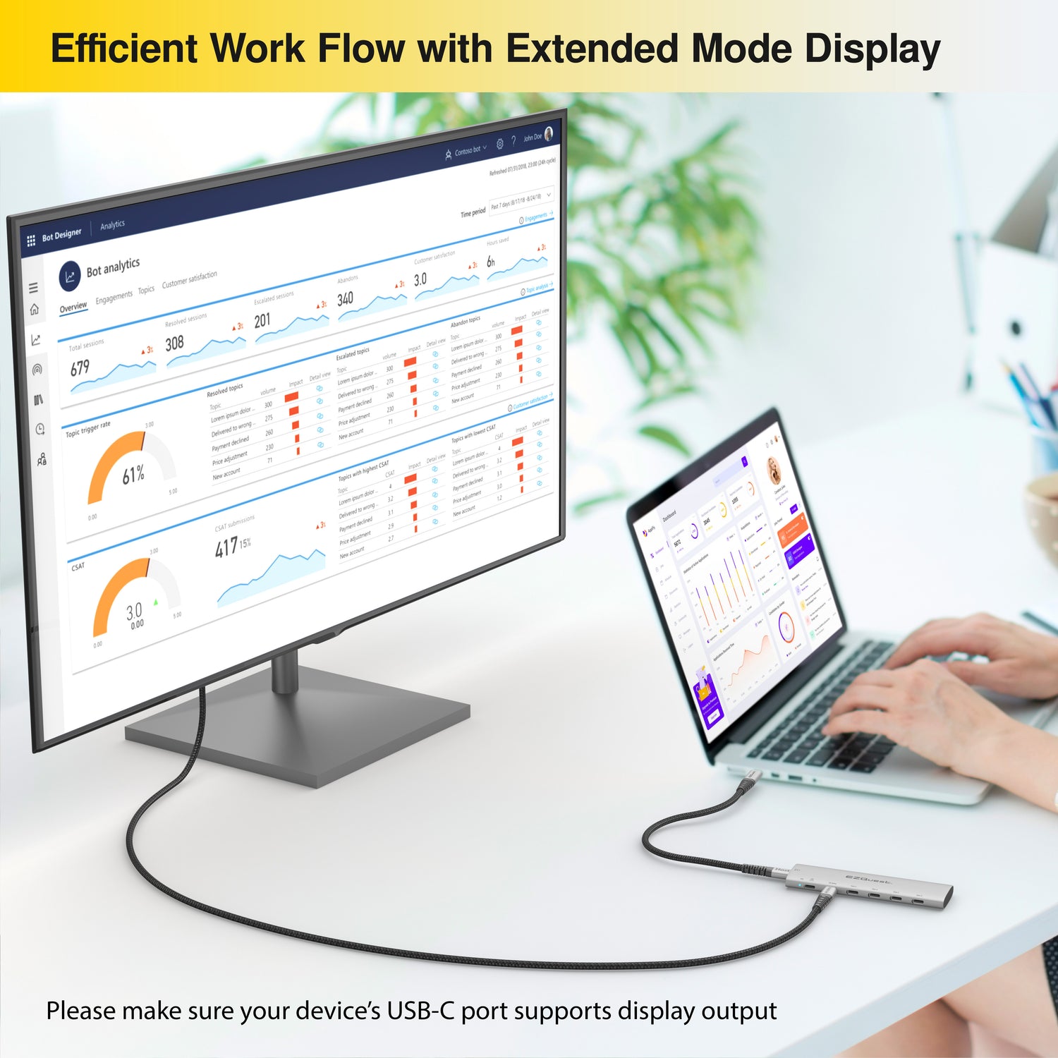 HUB USB-C 6 en 1 EZQuest