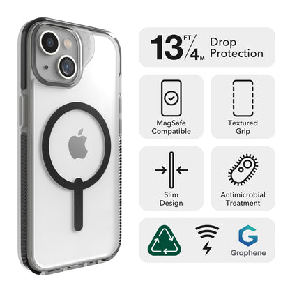 Funda dura Santa Cruz MagSafe para iPhone 15/14/13 Zagg negra