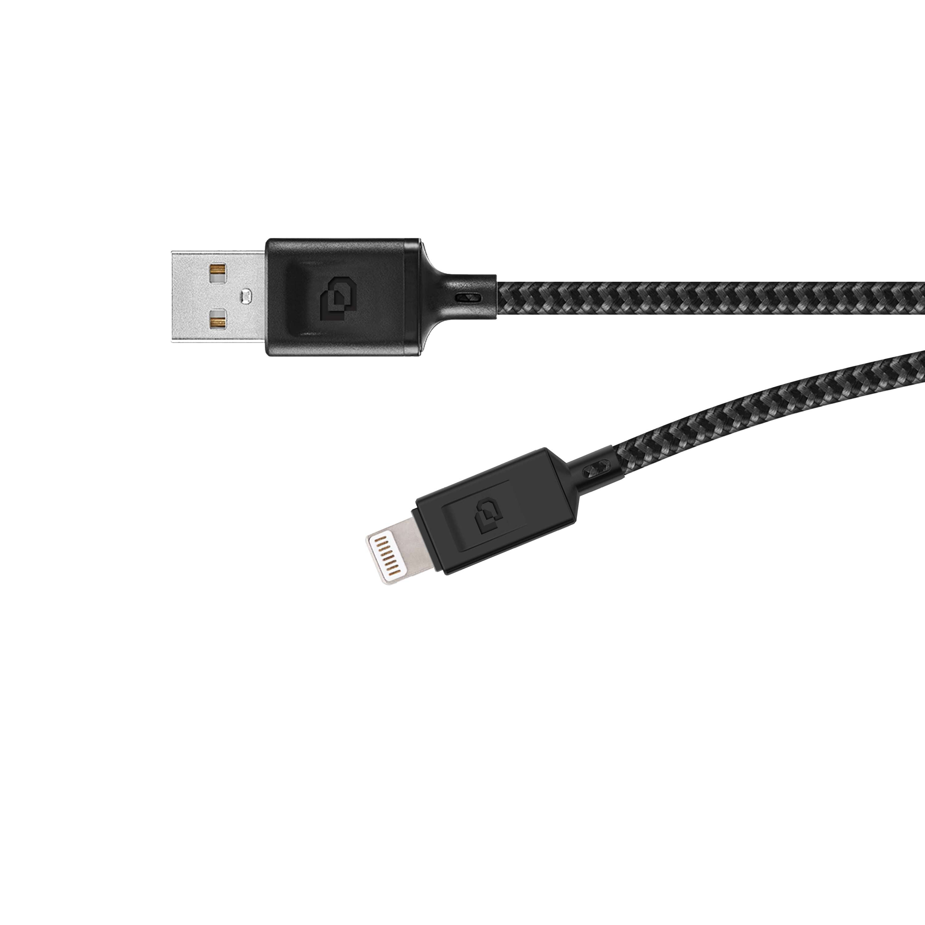 Cable Lightning MFi a USB-A 1.2 Mt Rugged Dusted negro