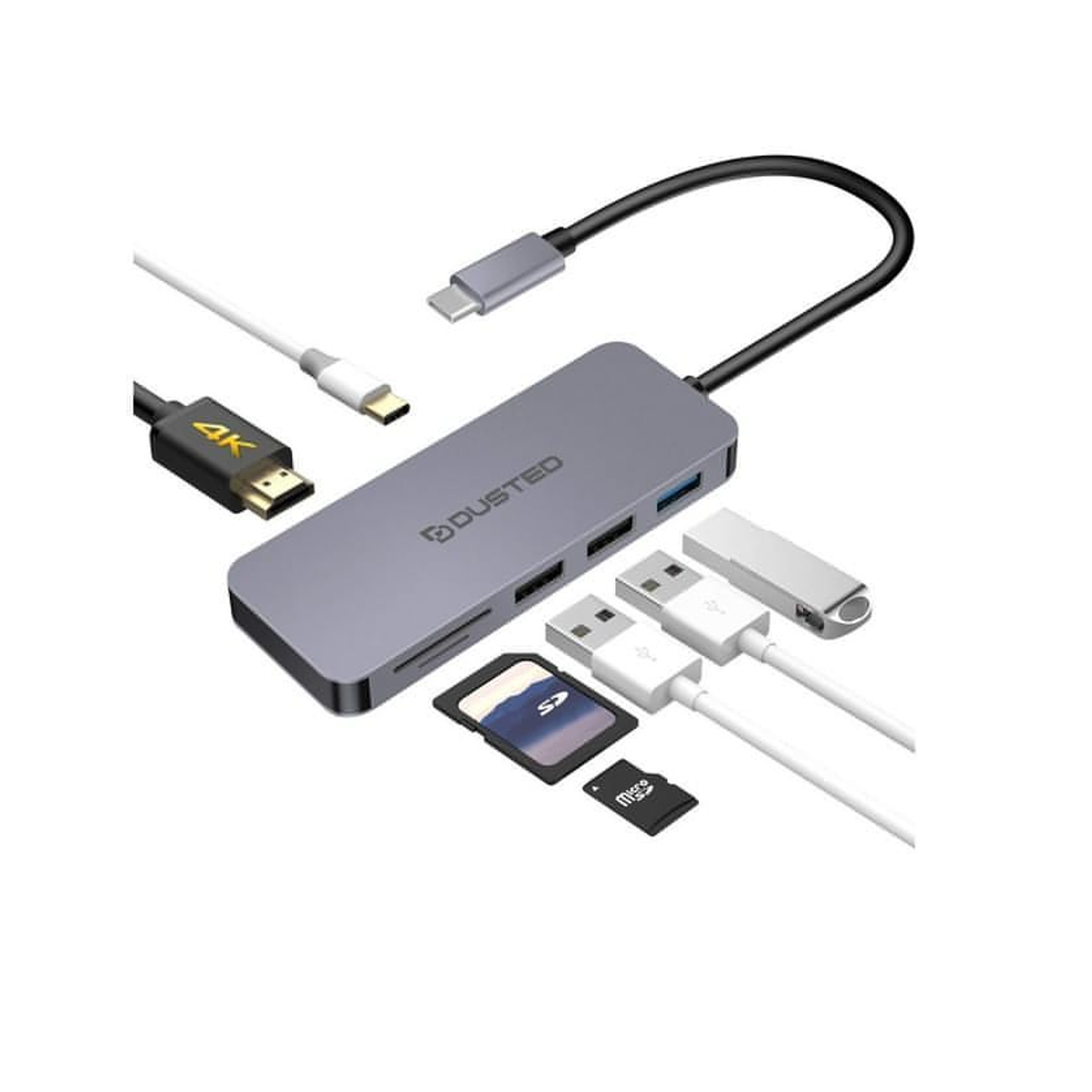 Adaptador USB-C multipuerto con HDMI Dusted
