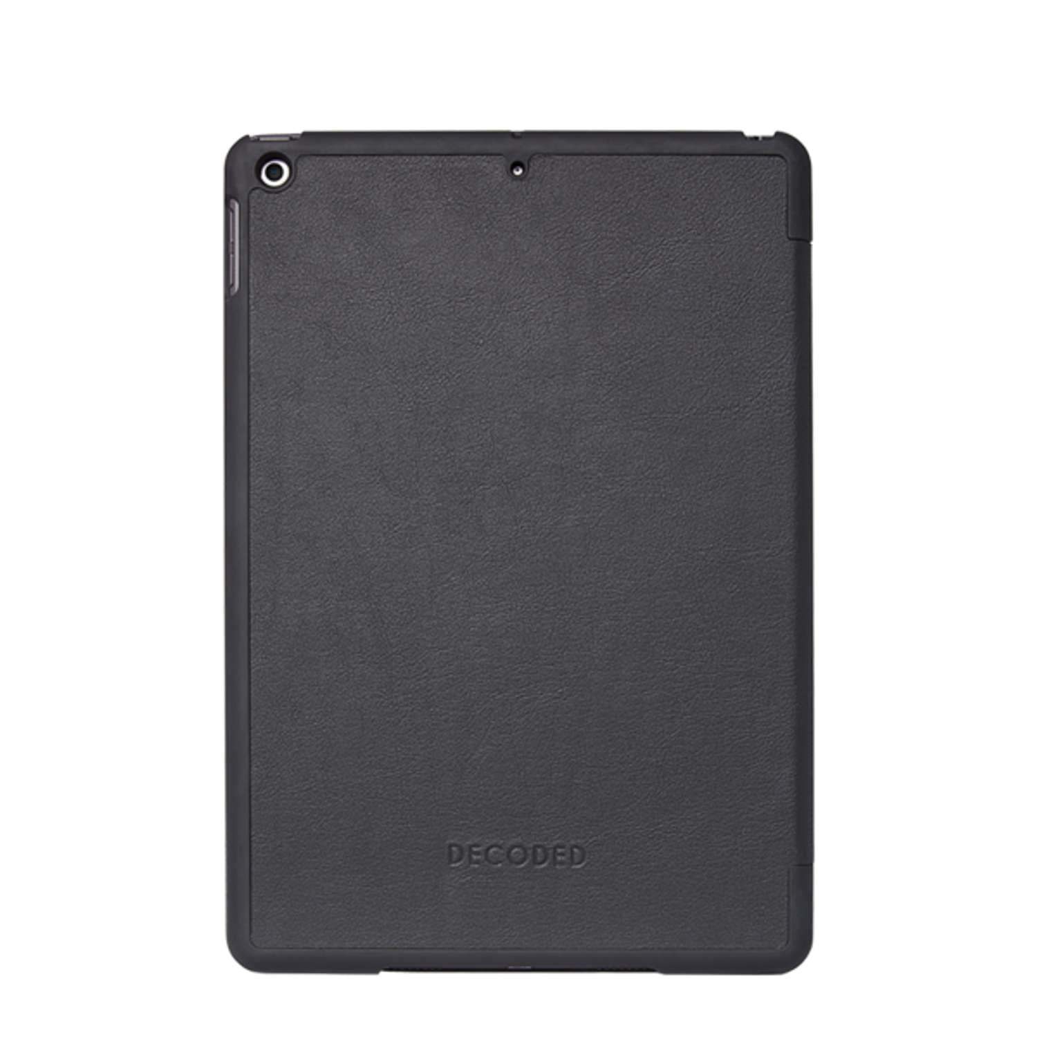 Funda folio para cuero para iPad 9/8/7 Gen Decoded Negro